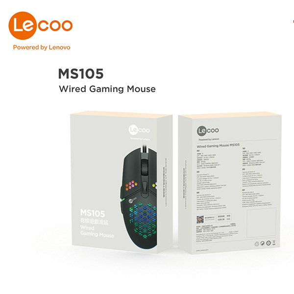 Chuột quang gaming có dây Lecoo MS105 (có LED)