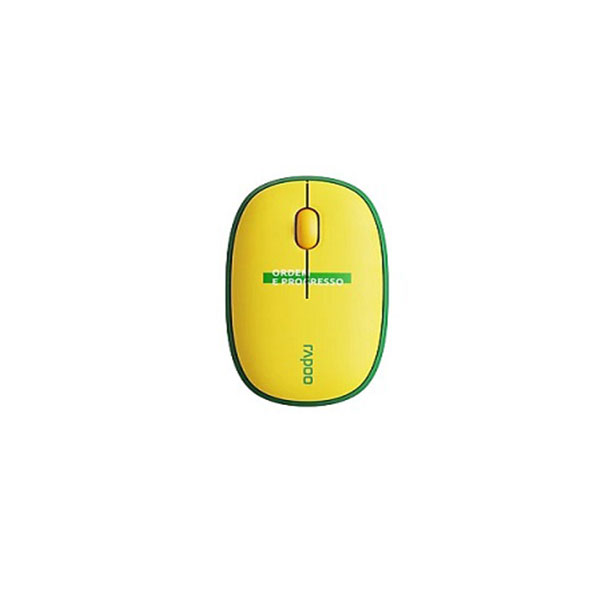 Chuột không dây Rapoo M650 Silent Brazil màu Yellow Green (Bluetooth, Wireless)