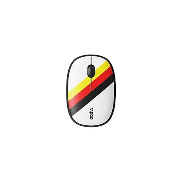 Chuột không dây Rapoo M650 Silent Germany màu White Yellow Red (Bluetooth, Wireless)