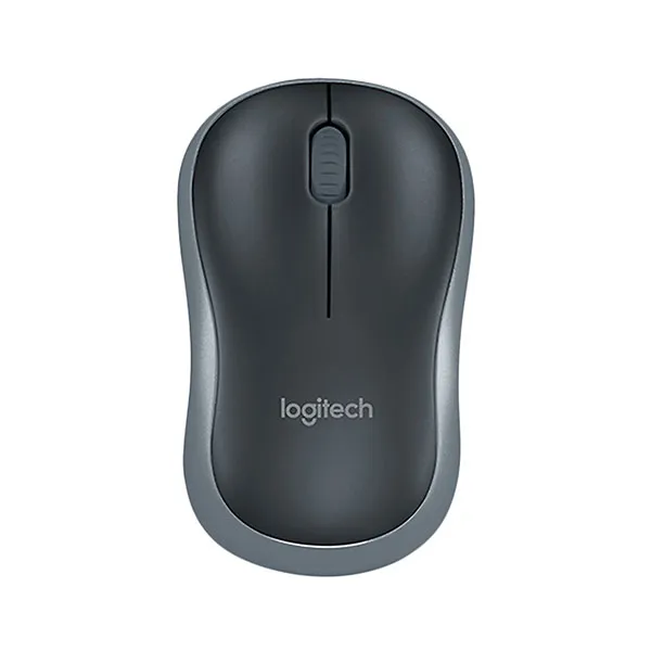 Chuột không dây Logitech Quang M185 (Đen viền xám)