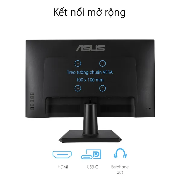 Màn hình Asus VA24ECE (23.8Inch/ Full HD (1920x1080)/ 5ms/ 75HZ/ 250cd/m2/ IPS/ USB Type C)